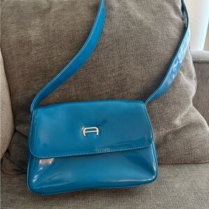 Etienne Aigner Blue Shoulder Bag with Sleek Design